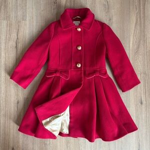 Monsoon Vibrant Red Pea Coat for Girls